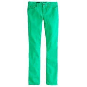 J. Crew Green Matchstick Jeans!