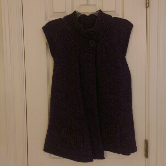 REDUCED! Sweater vest purple top button