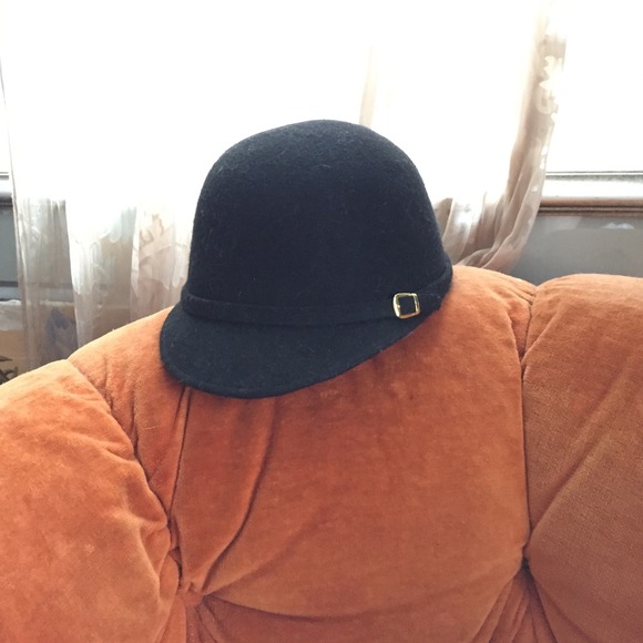 Urban Outfitters black wool riding hat