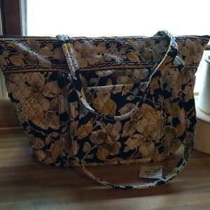 Vera Bradley Miller bag-dogwood pattern.  Tags on