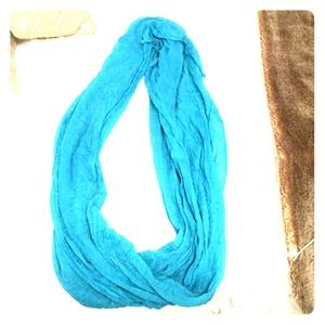 Turquoise blue infinity scarf