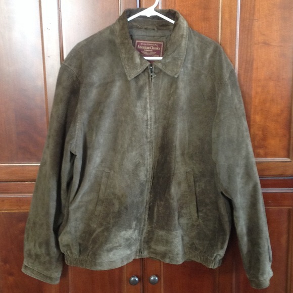 SOLD Men's Brown Suede Leather Jacket