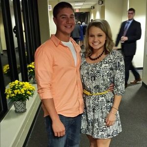 Beautiful black/ grey/ cream dress!