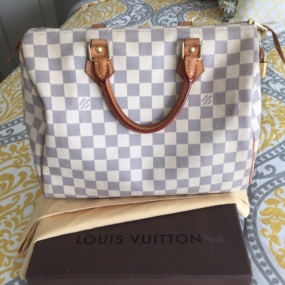 Authentic Louis Vuitton Azur Speedy 30 - Picture 2 of 4