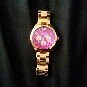 Rose Gold Fossil Watch