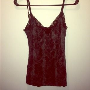 Snake Print Lace Trim Tank