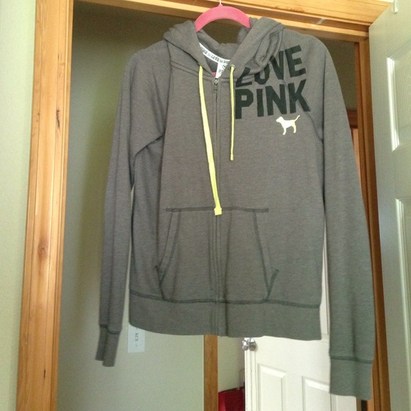 PINK grey zip up!