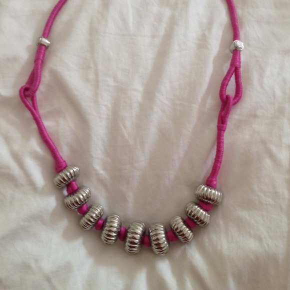 Rebecca minkoff pink Bali bead necklace