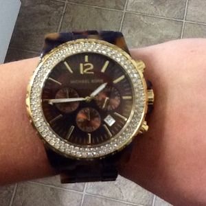 Large Michael Kors tortoise watch!