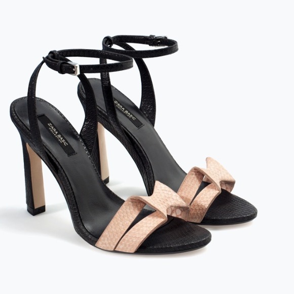 Zara Shoes - Zara High-heeled sandal with ankle strap