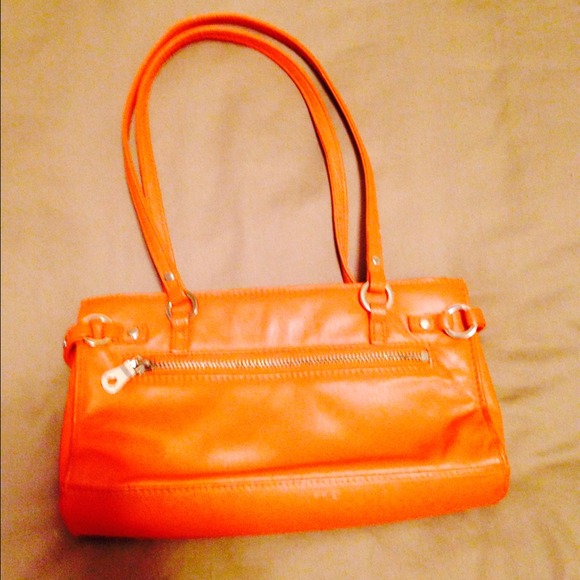 Orange leather