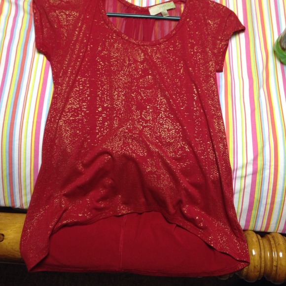 Red and Gold high low top