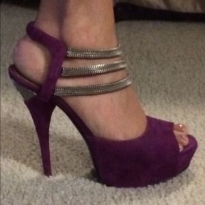 Roberto Cavalli Fuschia Suede heel sz 36