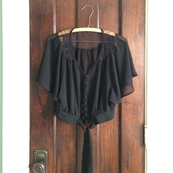 Forever 21 cropped sheer top