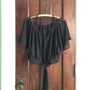 Forever 21 cropped sheer top