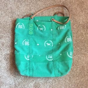 PINK Large Green Shoulder Bag