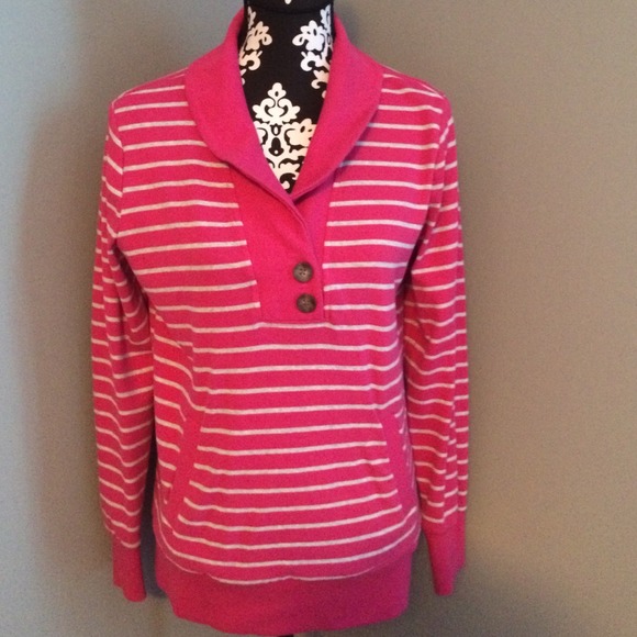 Banana Republic Pink and Grey Sweater