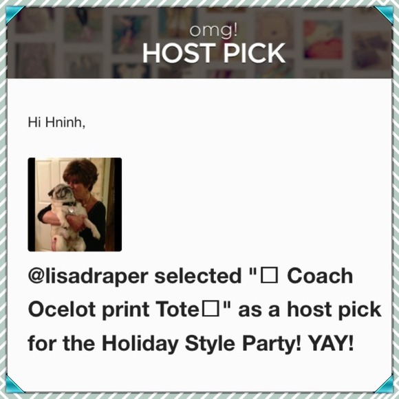 🎉HP 12/5/14🎉 🎁 Coach Ocelot print Tote🎁 - Picture 3 of 3