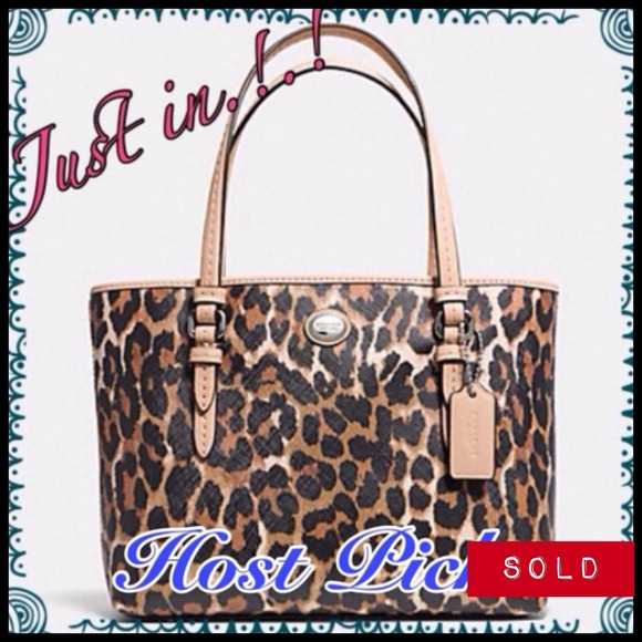 🎉HP 12/5/14🎉 🎁 Coach Ocelot print Tote🎁 - Picture 1 of 3
