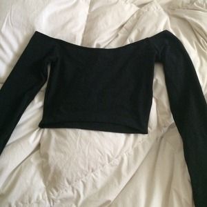 American apparel off the shoulder long sleeve