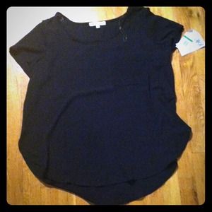 Black top with pocket on chest
