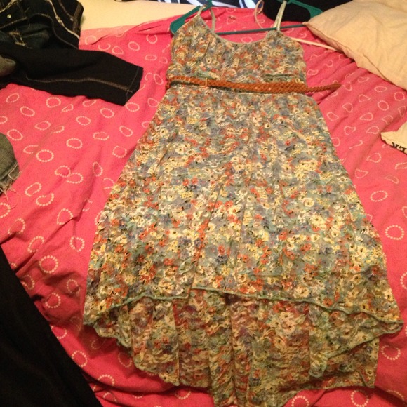 Floral high-low dress