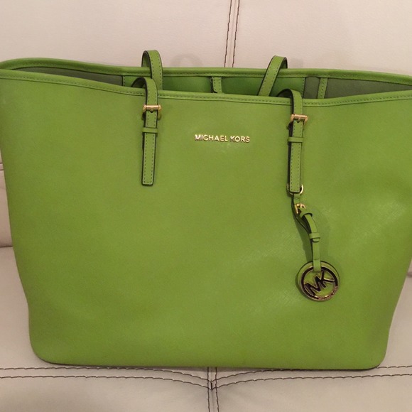 green michael kors bag