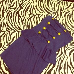 Blue Strapless Dress