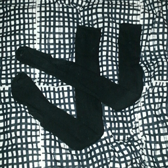 Over the knee black socks