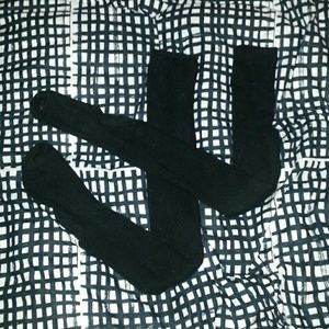 Over the knee black socks