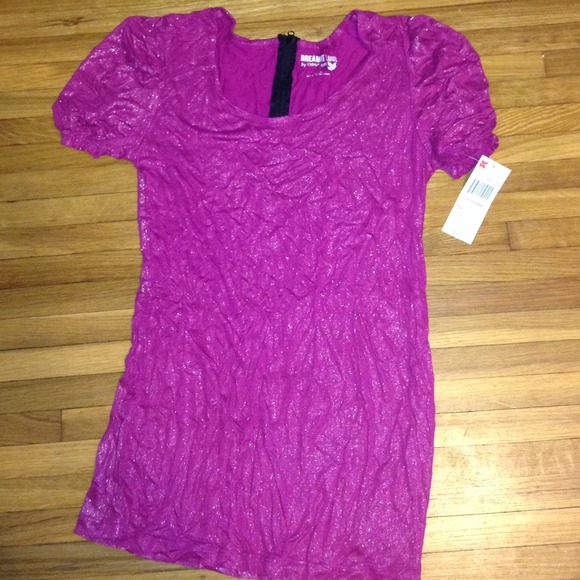 Glittery Purple Pink Top size XL