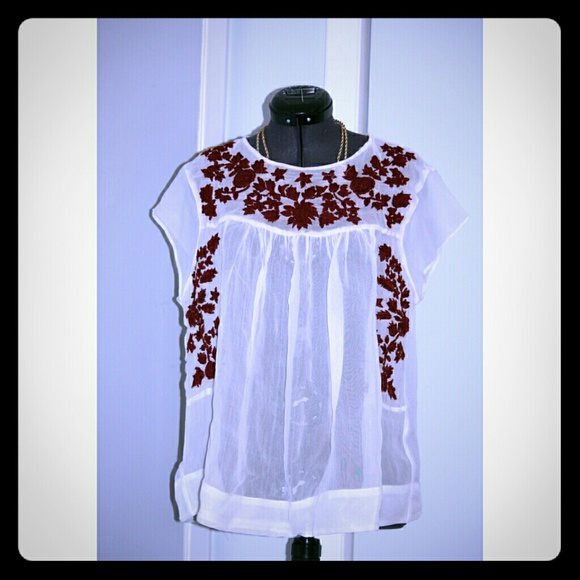 Zara Embroidered Top