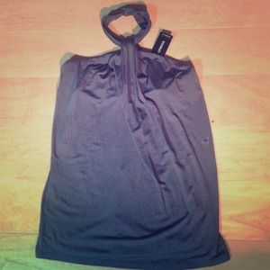 Express gunmetal gray halter top