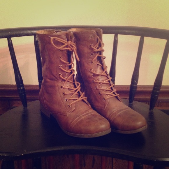 Brown Combat Boots