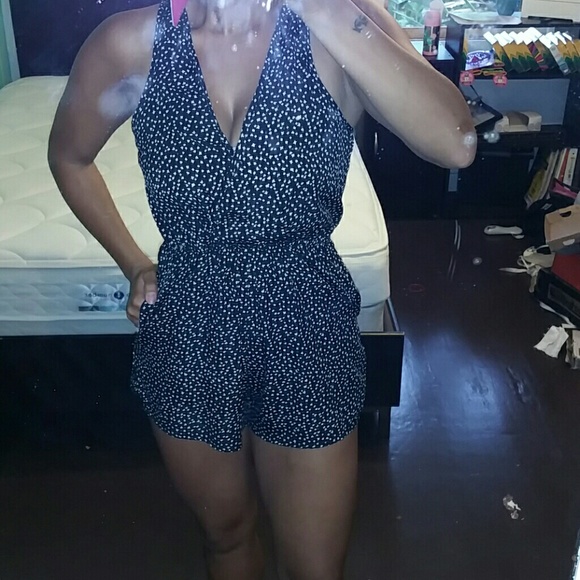 Super cute shorts romper!