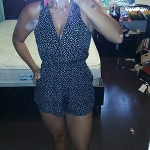 Super cute shorts romper!