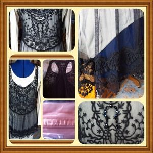 Elegantly Created Intricate-Lace Czech-Beaded Top