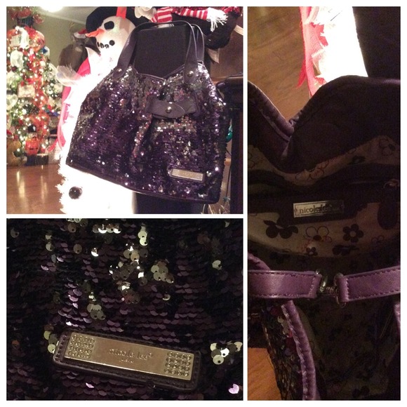 Purple sequin purse