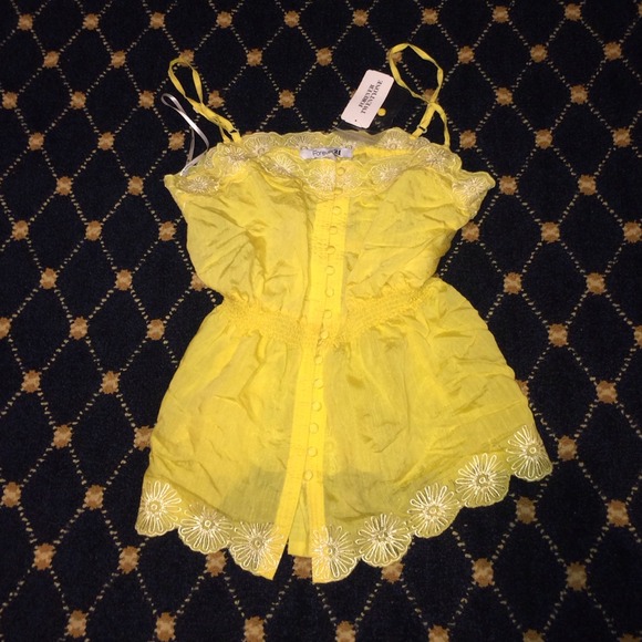 Yellow Forever 21 Blouse