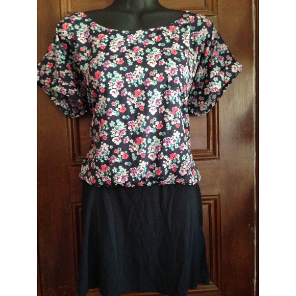 Floral shirt dress