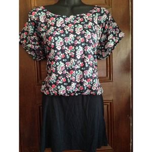 Floral shirt dress