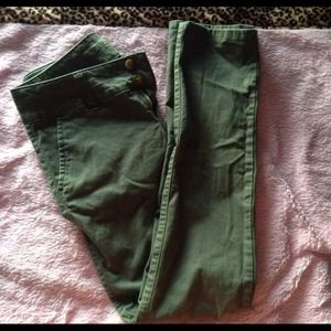 American Eagle Skinny straight pant 0 olive