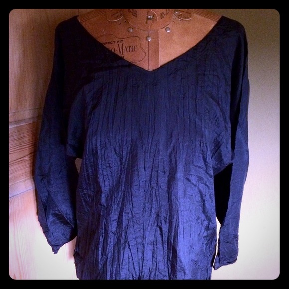 Vintage Silk V-Neck Top