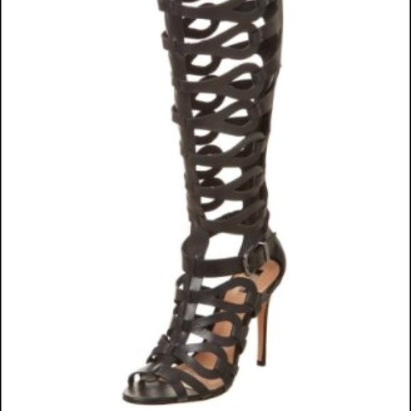 Schutz Eirini Caged knee high Heel Gladiator-boot