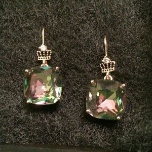*SOLD* Juicy Couture Crowned dangle earrings