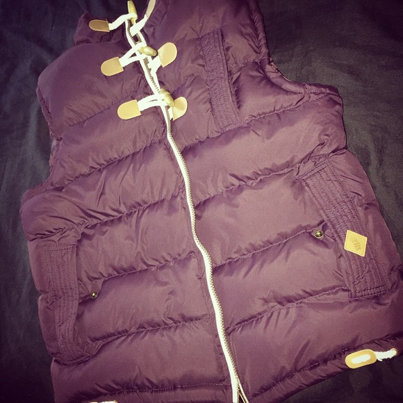 Burgundy Puff Vest