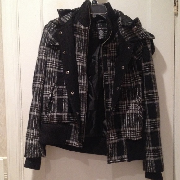 Plaid winter coat