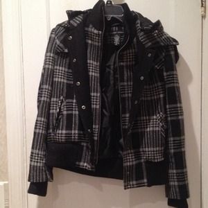 Plaid winter coat