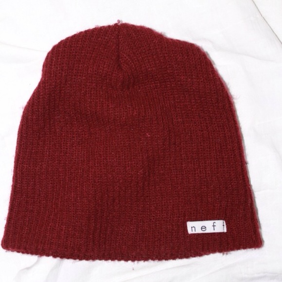Neff burgundy beanie