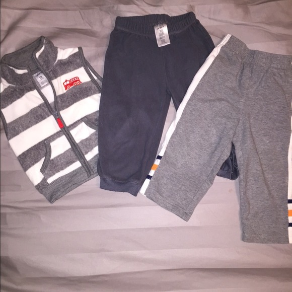 Carters winter vest w/2 pair of warm sweat pants!